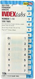 Redi-Tag 31001 Numbers 1-10 With