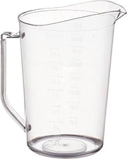 Winco Clear 4 qt Plastic Measuring Cup | Graduated measurements, Stackable design, For liquid and dry ingredients, baking and commercial food prep