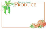 HUBERT "Best of Market Produce" Sign Cards - 11"L x 7"H, 100 per Pack