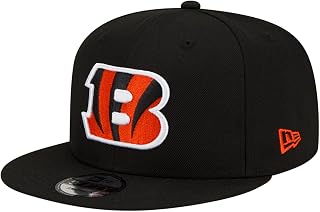 New Era NFL 9FIFTY Team Color Adjustable Snapback Hat Cap - One Size (US, Alpha, One Size, Cincinnati Bengals - Black)