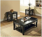 Steve Silver Cassidy 3pc Coffee & End Table Set in Black