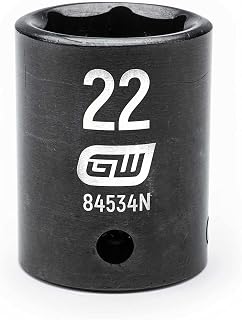 GEARWRENCH 1/2" Drive 6 Point Standard Impact Metric Socket 32mm - 84543N, Black