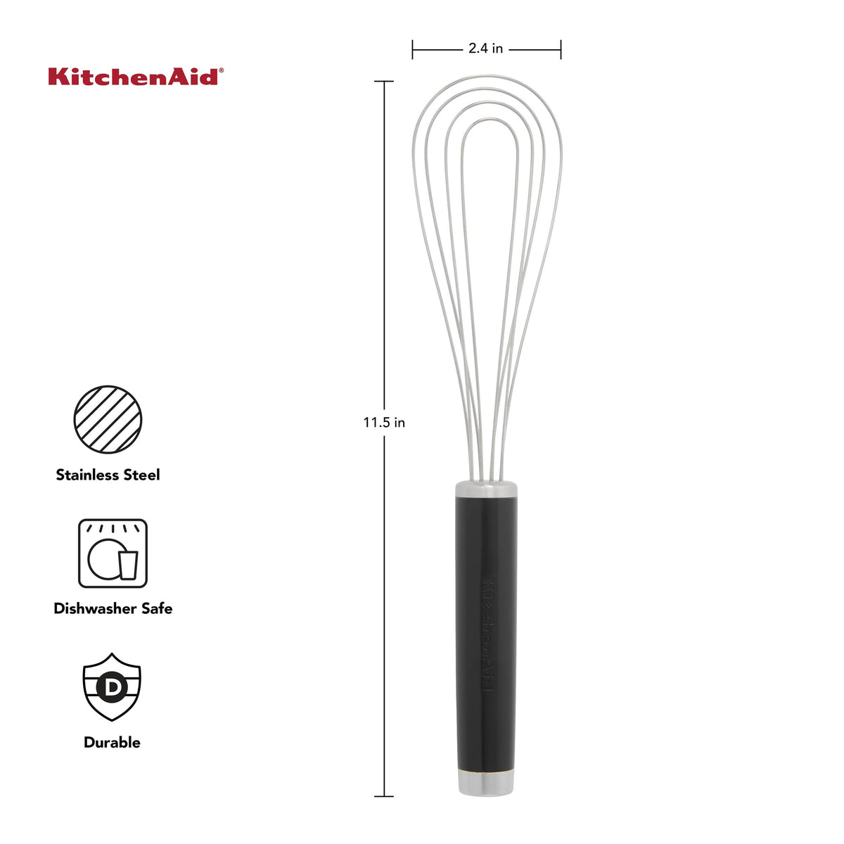 KitchenAid Black / 11.5-Inch / Everyday Whisks