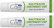 Dynarex Bacitracin Topical Ointment USP - First Response Wound Care Supplies for Minor Cuts, Scrapes & Burns - Helps Keep Wounds Clean - 2 Count, 1 oz. Tubes
