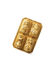 Nordic Ware Cast Character Cakelet Pan / 3/4-Cup Cavities / Gold Specialty & Novelty Cake Pans