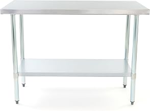 Adcraft Commercial Prep Work Table, 24" x 48" x 35", in Stainless Steel (WT-2448-E)