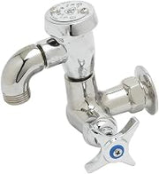 T&S Brass B-2301 Sill Faucet, Single Hole, Vacuum Breaker, 3/4-Inch Hose Thread Outlet, Polished Chrome