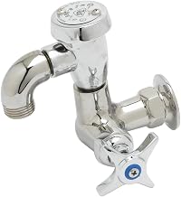 T&S Brass B-2301 Sill Faucet, Single Hole, Vacuum Breaker, 3/4-Inch Hose Thread Outlet, Polished Chrome