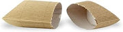 Corrugated Kraft Hot Sandwich Boxes (Case of 475), PacknWood - Cardboard Food Container Sleeve (5.1" x 5.7" x 2.2") 210ETCROQ1