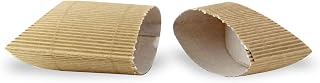 Corrugated Kraft Hot Sandwich Boxes (Case of 475), PacknWood - Cardboard Food Container Sleeve (5.1" x 5.7" x 2.2") 210ETCROQ1