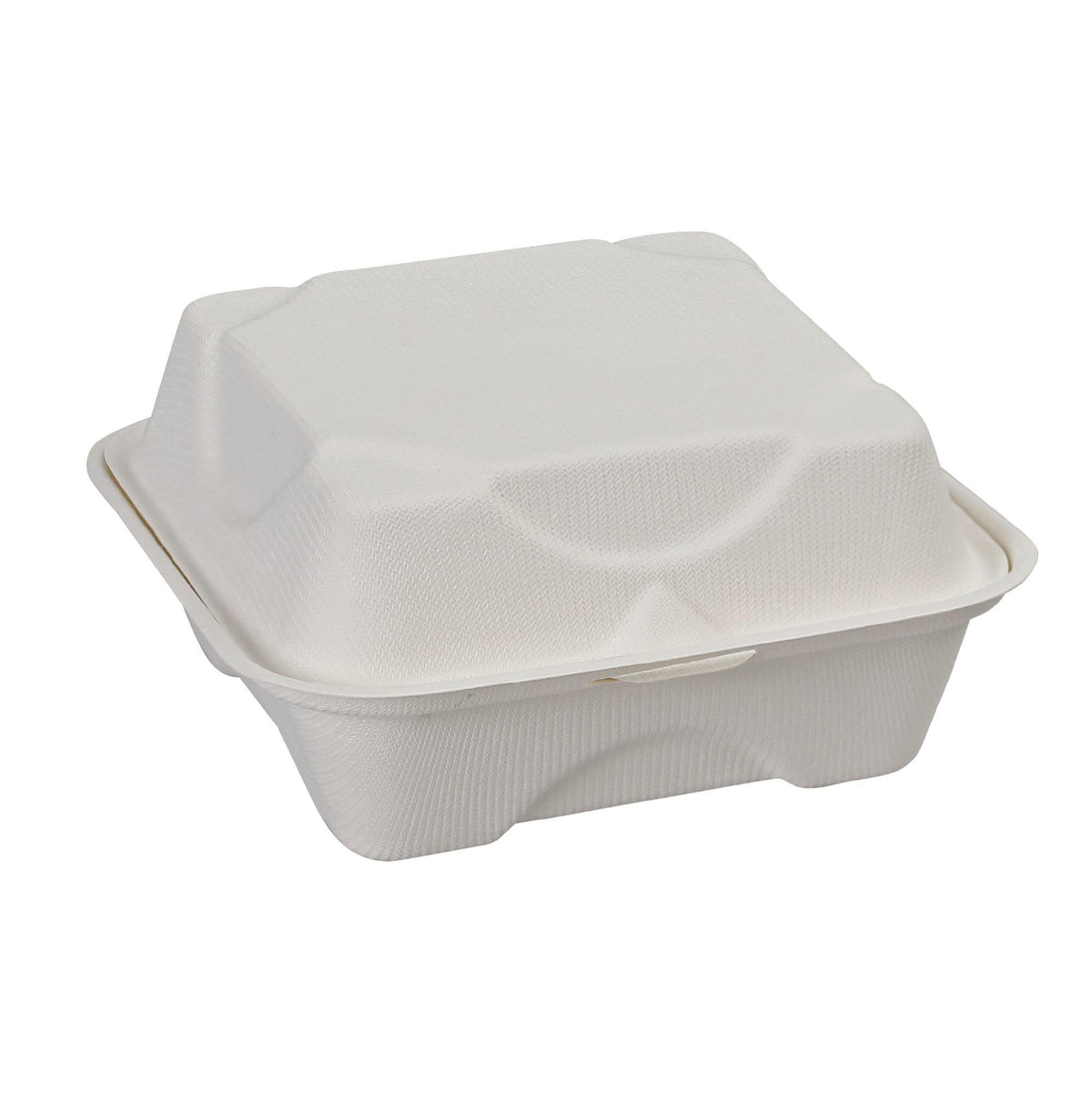Eco-Products Compostable Vanguard 6" Clamshell Sandwich Containers by ECO PRODUCTS – 6" x 6", molded fiber, White, Pack of 500, Model EP-HC6NFA