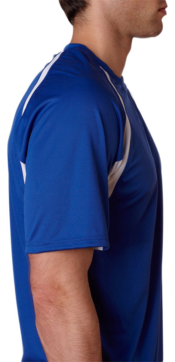 B-Core Hook Short Sleeve T-Shirt by Badger – Graphite/ Safety Orange, Model 4144