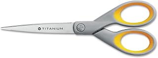 Acme United Corporation Straight Scissors,Titanium Bonded,7amp;quot; Full, Gray/Yellow