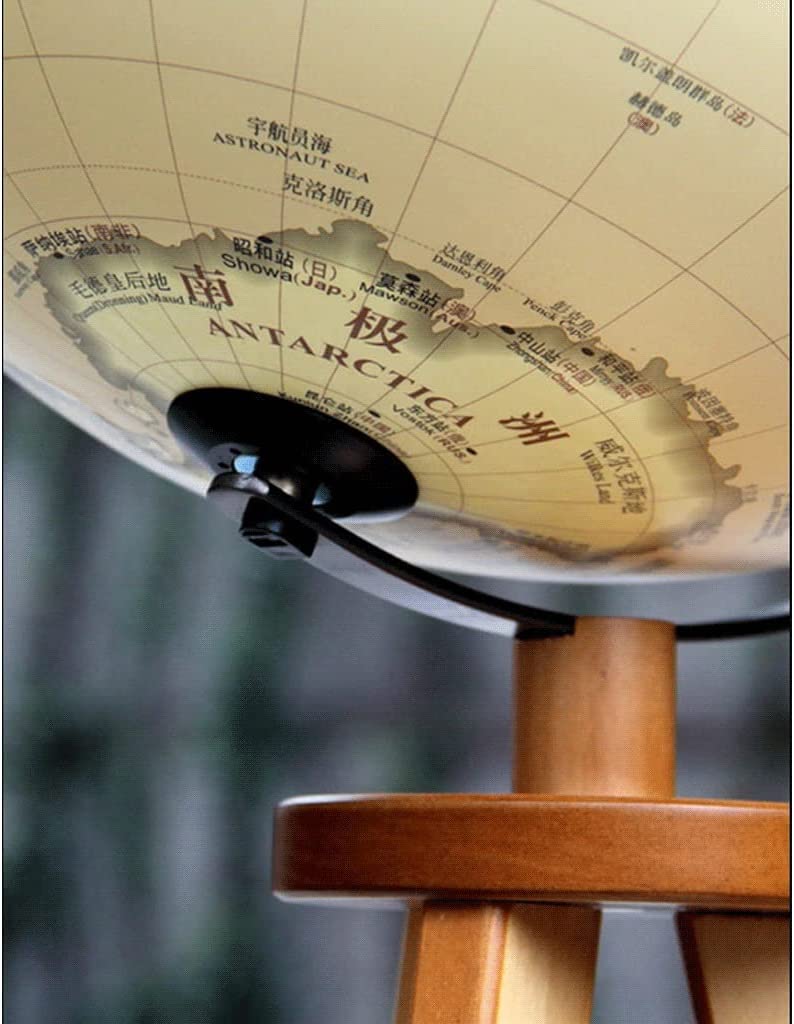 Globe Light Up World Globe Light Up Wooden Storage Shelf Stand Raised Embossed Map Surface Globe Tabletop Display Globe for Decor by OLOTU – Model 10457223