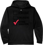 Funny Political Libertarian Junki Rational Human Being Performance Hoodie