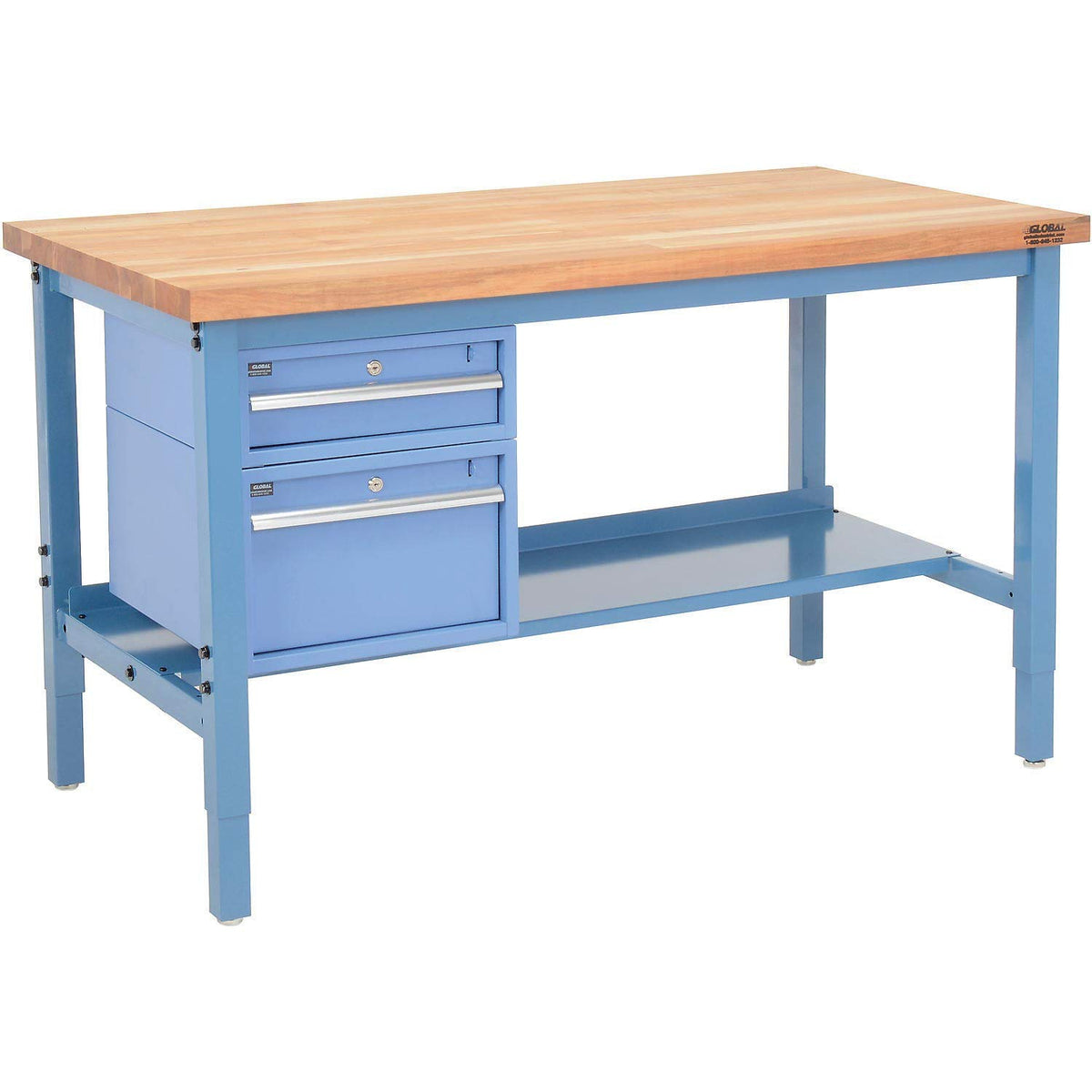 72"W x 30"D Workbench by Global Industrial – Steel, Blue, Model 319247BL
