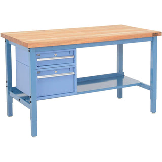 60"W x 36"D Workbench by Global Industrial – Steel, Blue, Model 319240BL