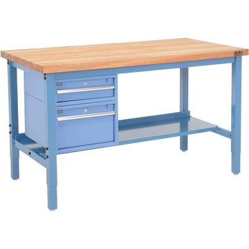 60"W x 36"D Workbench by Global Industrial – Steel, Blue, Model 319240BL