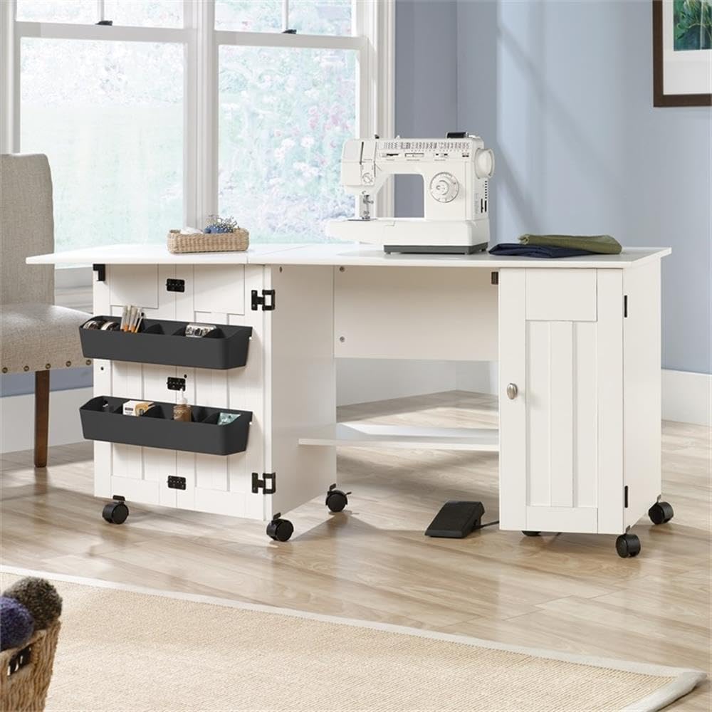 Sauder Soft White / unspecified / Adjustable Sewing Cabinets
