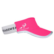 Womens Lightweight Performance Running Reflective Visor by Headsweats – One Size, Polyester, Neon Pink, Model 7703 890R
