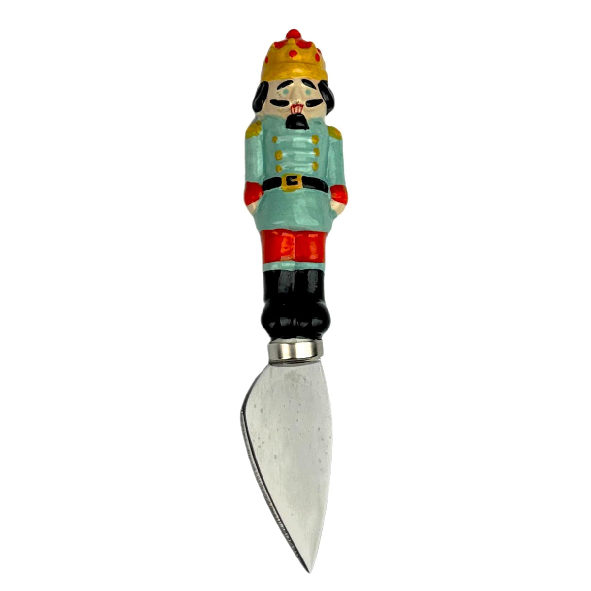 Nutcracker Cheese Knife Set by 10 Strawberry Street – 3 pc, Stainless Steel, Multicolor, Pack of 3, Model DS-NUTCKR-CK
