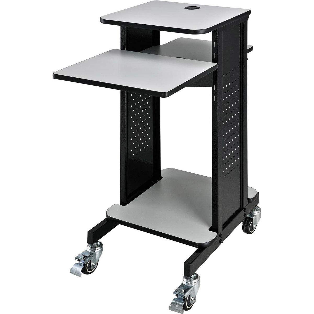 Projector Presentation Cart - Gray & Black by Global Industrial – Steel/Laminate, Black/Gray, Model WB250765GY