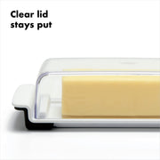 OXO Butter Dish with Lid, Plastic, White and Clear
