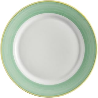 G.E.T. 10" Green Corona Calypso Porcelain Dinner Plate (Set of 12)