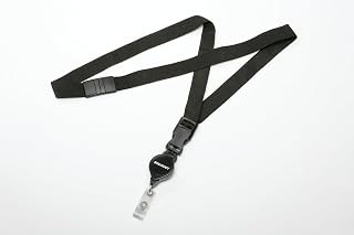AbilityOne 8455016130199 - SKILCRAFT® Neck Lanyard - Anti-twist Pull Cord Reel - Black