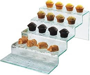 Cal-Mil 1463 Glacier Stair Step Riser, 11.5" W x 20" D x 7" H, Clear