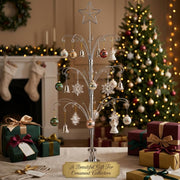 Hohiya Rotating Ornament Tree, 47 Inch, Chrome Silver