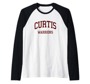 Curtis High School HS Staten Island NY Retro Raglan Baseball Tee by Curtis High School T-Shirts & Gifts – Black, Model W95SXNVVY8T