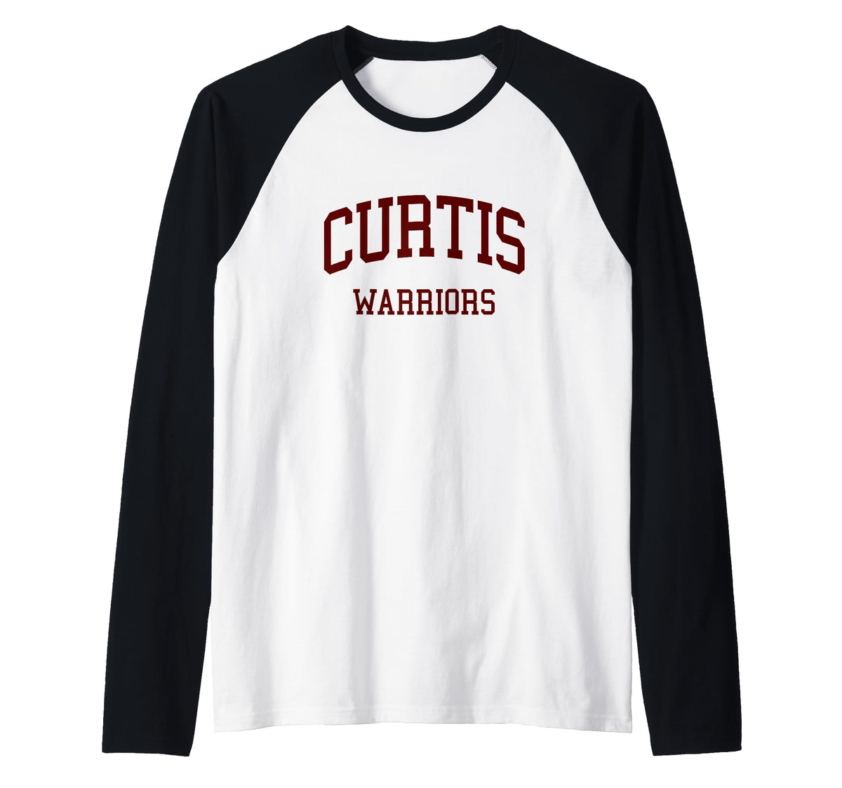 Curtis High School HS Staten Island NY Retro Raglan Baseball Tee by Curtis High School T-Shirts & Gifts – Black, Model W95SXNVVY8T