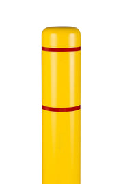 d 7" x 52" Bollard Cover Yellow - High Visibility- (Yellow red Tape) by Innoplast – 7\"x52\", HDPE or LDPE, Yellow red tape, Model BC752YR