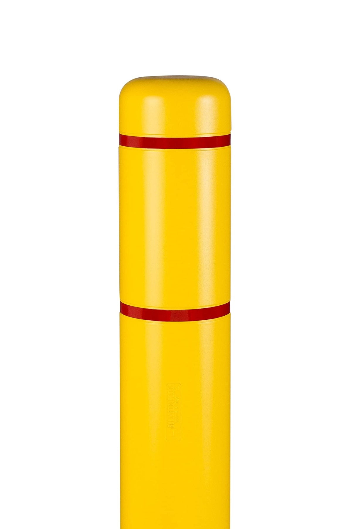d 7" x 52" Bollard Cover Yellow - High Visibility- (Yellow red Tape) by Innoplast – 7\"x52\", HDPE or LDPE, Yellow red tape, Model BC752YR