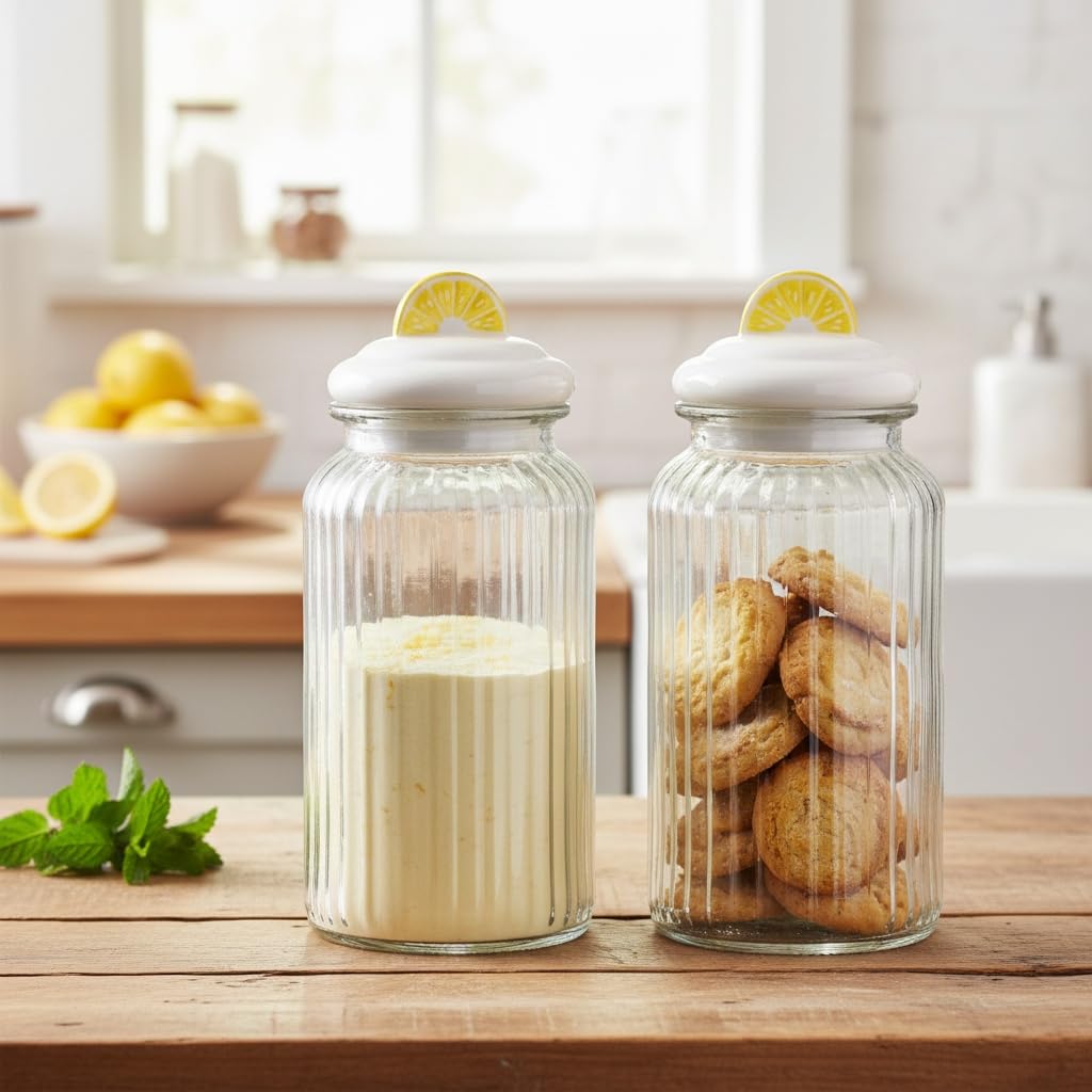 10 Strawberry Street Lemon Slice / Large / 49.0 fluid_ounces Food Jars & Canisters