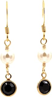 Crystal Channel Drop Dangle Earring - Jet Black Color