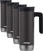 Contigo Superior 2.0 Stainless Steel Travel Mug with Handle with SNAPSEAL Lid,20oz.,(Pack of 4)