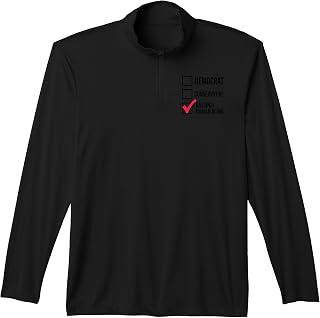 Funny Political Libertarian Junki Rational Human Being Performance Quarter-Zip Top