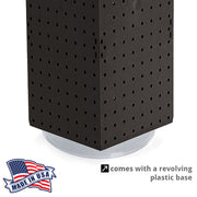 Azar Displays Pegboard + Hooks / Black / 8 inches (W) x 8 inches (D) x 20 inches (H) Display Racks