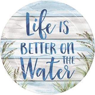 Creative Converting Seaside Beach Summer Dessert Plates, 8 Count