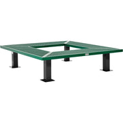 6' Square Outdoor Tree Bench by Global Industrial – 6 inches, Thermoplastic Coated Steel, Green, Model 277510GN