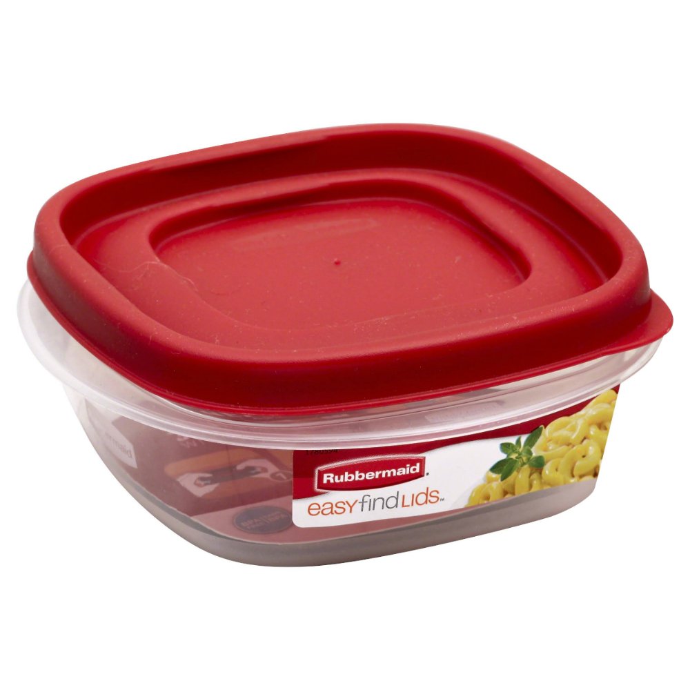 7J5900CHIL 1.25 Quart Easy Finds Storage Container by Rubbermaid – 1.25 cups, Plastic, Red, Model 1777084