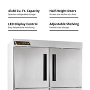 Traulsen (2) Split Solid Doors / Silver / 43.88 cubic_feet Refrigerators