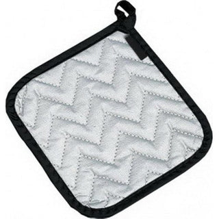 Silicone Pot Holder by San Jamar – Cotton/Silicone, Silver, Model 802SPH