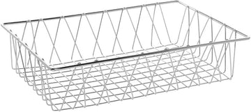 HUBERT Wire Basket Chrome Plated Steel - 18"L x 12"W x 4"H