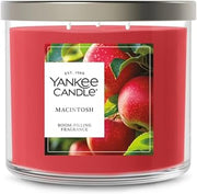Yankee Candle Macintosh, Fall Scented Candle, 14.5oz 3-Wick Candle Jar with up to 40 Hours Burn Time