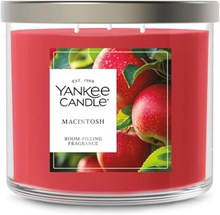 Yankee Candle Macintosh, Fall Scented Candle, 14.5oz 3-Wick Candle Jar with up to 40 Hours Burn Time