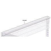 33 In. L x 1-3/4 In. H White Epoxy Coated Steel Top Track Wall Frame & Mounting Hardware by Triton Products – 33" W x 2" H x 0.5" D, Alloy Steel, White, Model 1700-WHT
