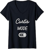 Women's Curtis Mode On Name V-Neck T-Shirt